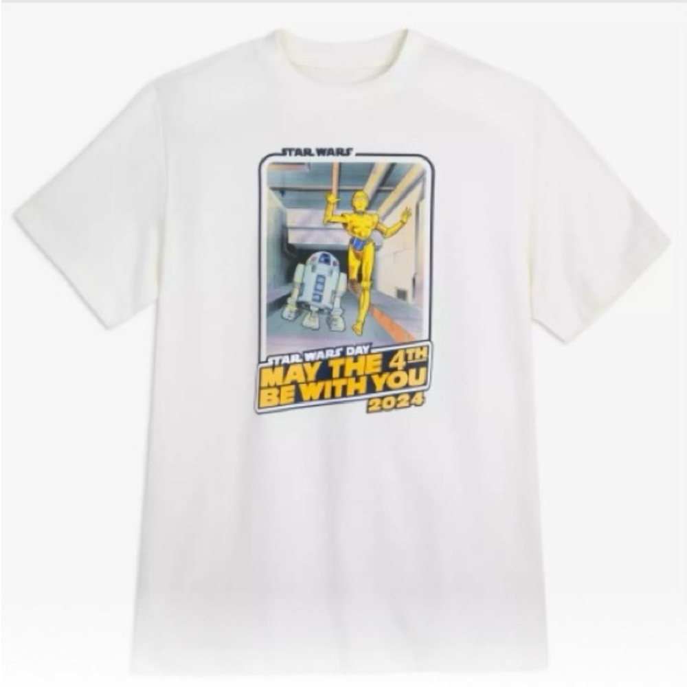 Star Wars T SZ XL - Cream and Blue R2D2 and 3CPO NWT